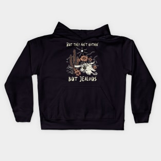 But They Ain't Nothin' But Jealous Flowers Bull Skull Desert Kids Hoodie